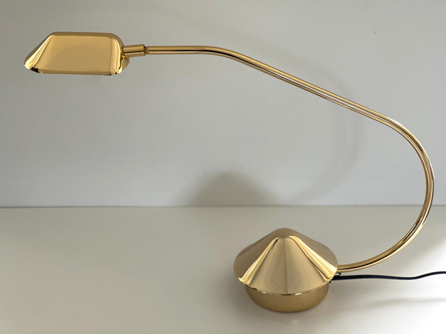 Vintage Bordlampe badet i 24karat guld H: 33,5cm