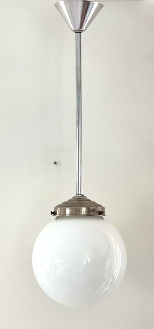 Vintage Art Deco opalin kuglelampe H:?