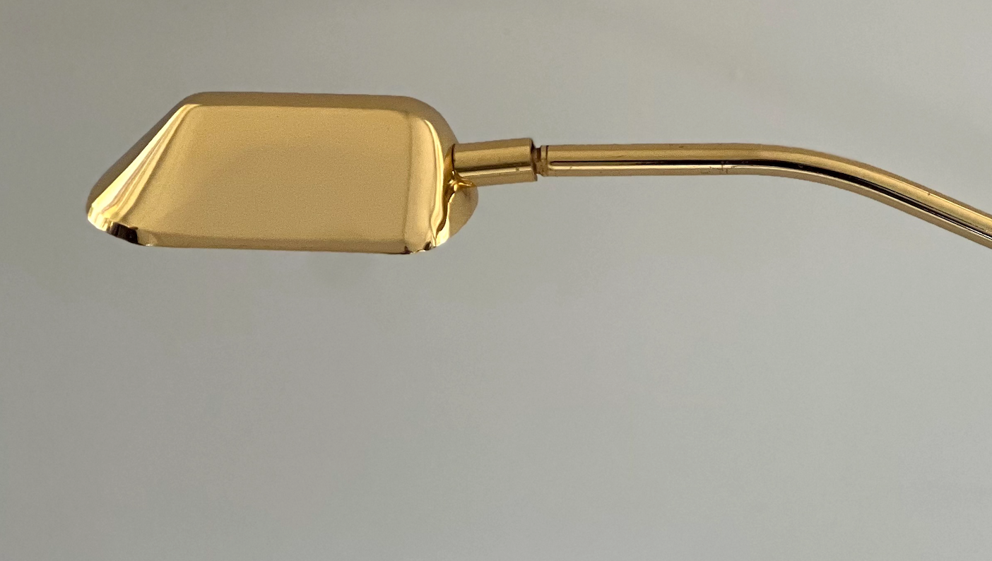 Vintage Bordlampe badet i 24karat guld H: 33,5cm