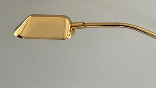 Vintage Table lamp bathed in 24carat gold H: 33.5 cm